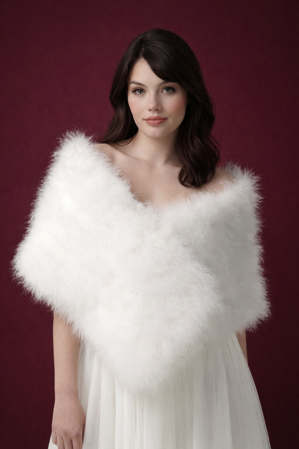 Étole de mariage hivernale