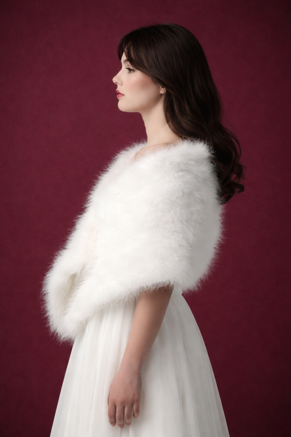 Étole de mariage hivernale