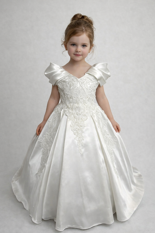 Robe de Cérémonie pour Petite Fille - Baptême, Mariage et Occasions Spéciales