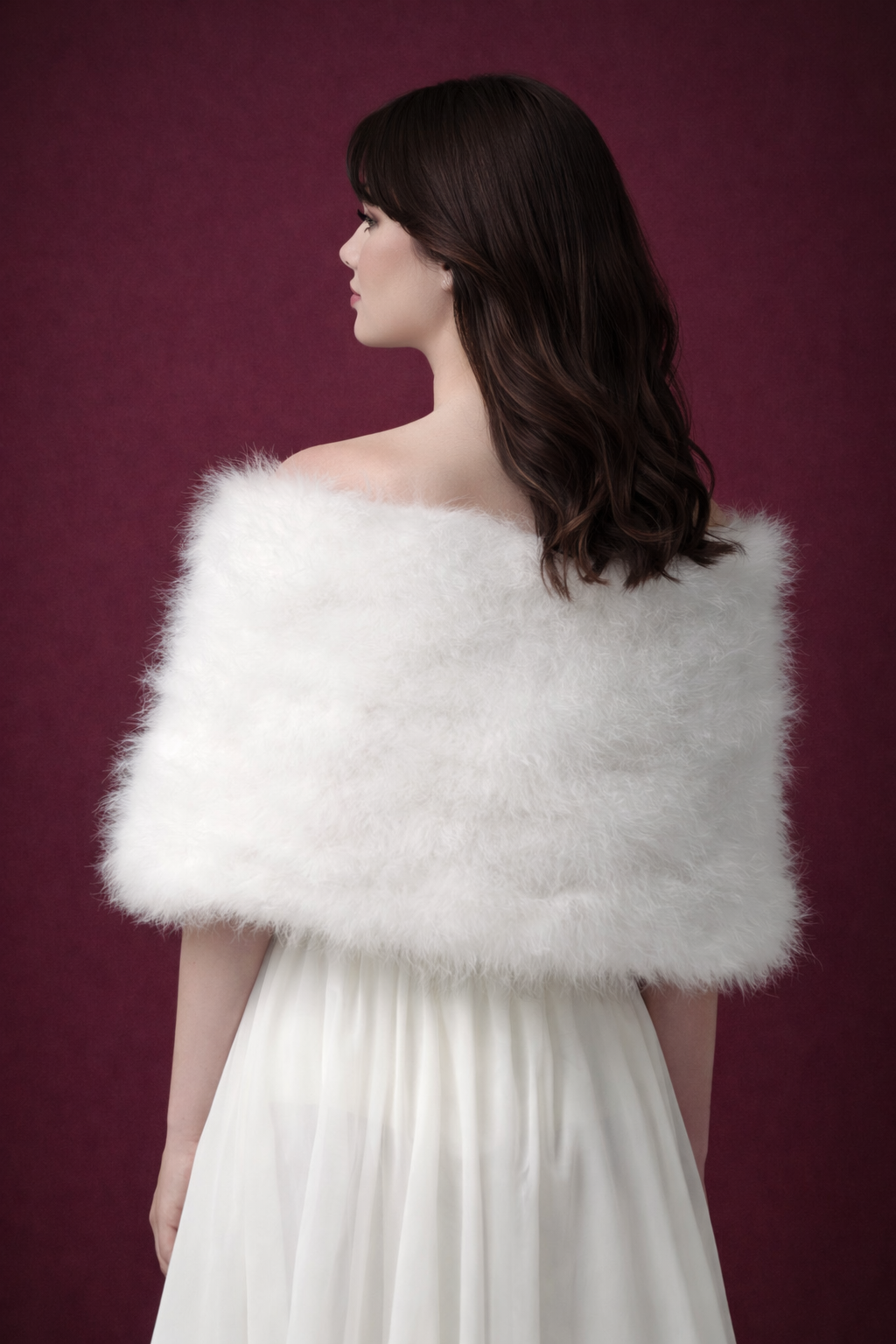 Étole de mariage hivernale