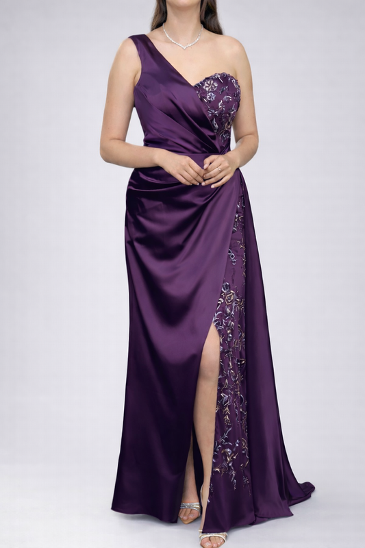 VIOLETTA - Robe de cocktail satinée