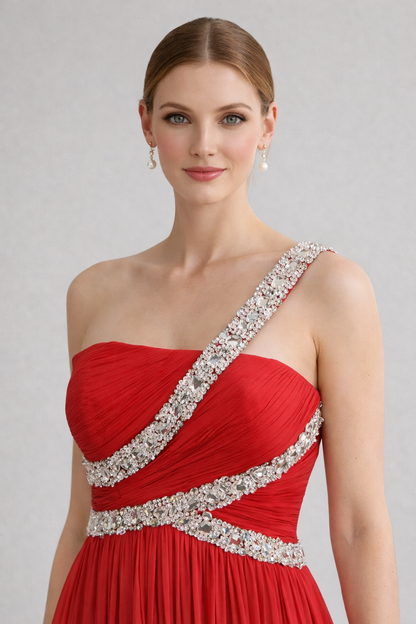 SCARLETTA – Robe de soirée bretelle asymétrique