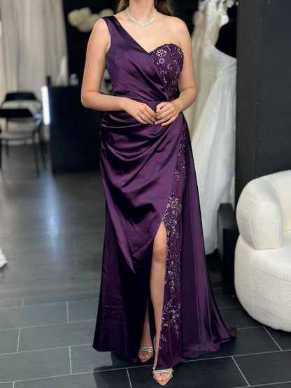 VIOLETTA - Robe de cocktail satinée