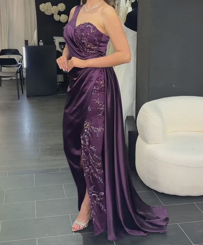 VIOLETTA - Robe de cocktail satinée